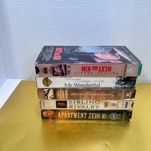 Lot of 5 Vintage VHS Movie Collection